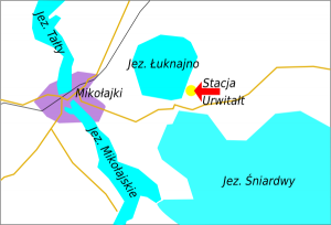 Stacja Meteo Urwitałt, mapa Mikołajki, Mazury